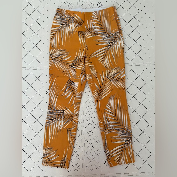 WHITE HOUSE BLACK MARKET PALM PRINT SKINNY‎ CROP PANTS 4 NWOT - Picture 5 of 12